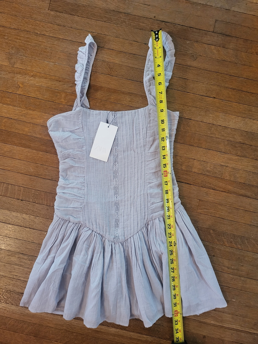 Zara Lavender Ruffle-Strap Mini Dress - Picture 4 of 6